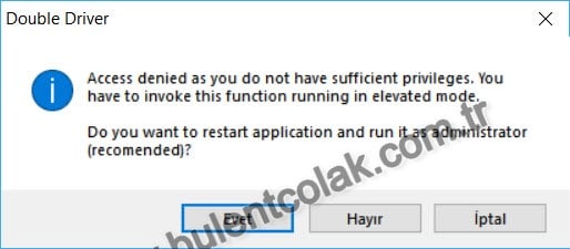 double driver ile driver yedekleme
