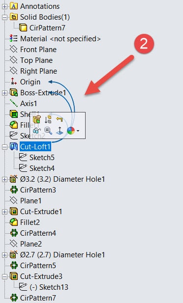 solidowrks parent-child