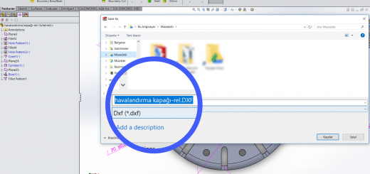 Solidworks ile DXF Çıktısı alma